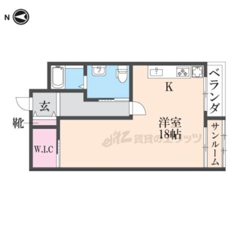 レジデンス浄土寺(ワンルーム/3階)の間取り写真