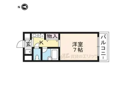 アローフィールドTUDOI(1K/4階)の間取り写真