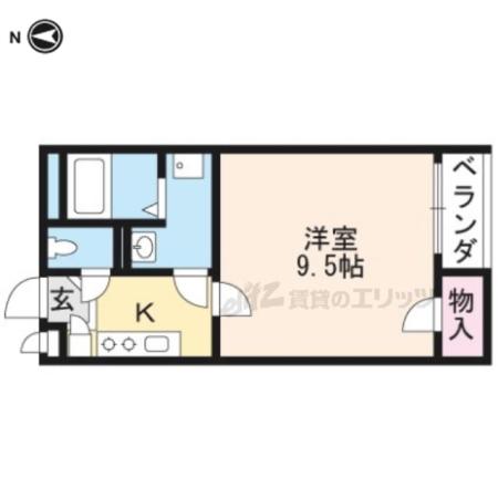 クレイノ樋下(1K/1階)の間取り写真