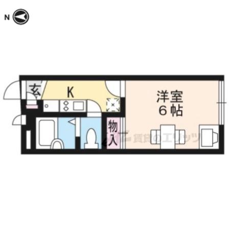 レオパレスグリーンローズ(1K/2階)の間取り写真