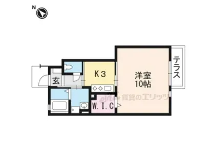 ウエストパレス(1K/1階)の間取り写真