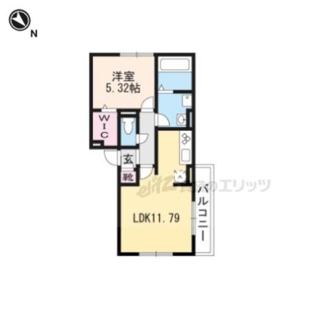 KYOHO RISE(1LDK/3階)の間取り写真