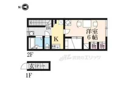 レオパレスМY中山(1K/2階)の間取り写真
