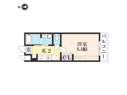 I・S・M(1K/1階)の間取り写真