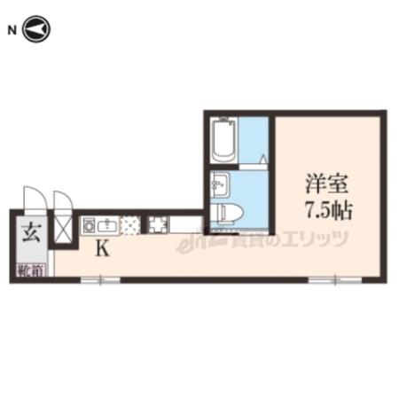 CUBE SUCRE KYOTO STATION(1K/5階)の間取り写真