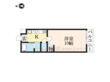 アークリード大津中央(1K/2階)の間取り写真