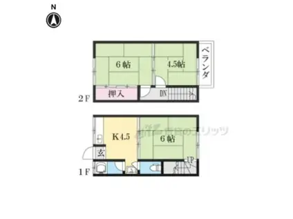 スタイル土師(3DK/1階)の間取り写真