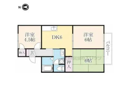プレステージ壱番館(3DK/1階)の間取り写真