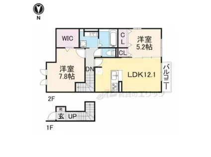 エルカーサ(2LDK/2階)の間取り写真