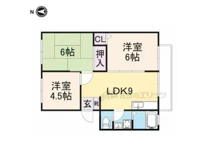 メゾンドジュネス(3LDK/1階)の間取り写真