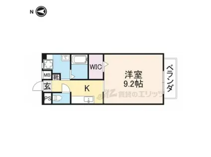 セゾン ラ メール(1K/2階)の間取り写真