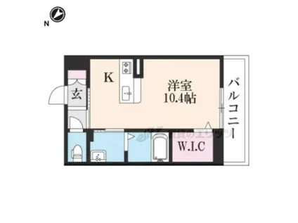 メゾン・ルナール(ワンルーム/2階)の間取り写真