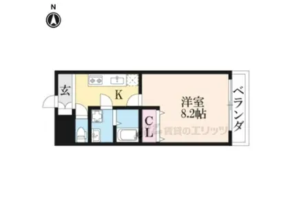 コーポラス無限(1K/3階)の間取り写真