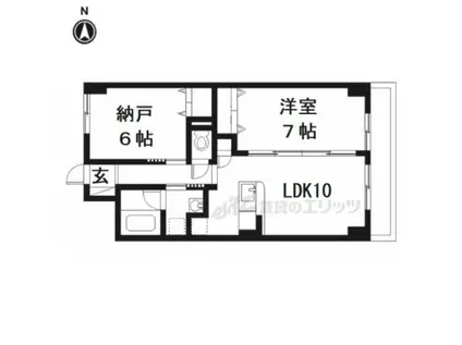 アルペンローゼ(1LDK/1階)の間取り写真