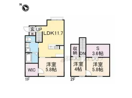 SUNNYGARDEN(3LDK/2階)の間取り写真
