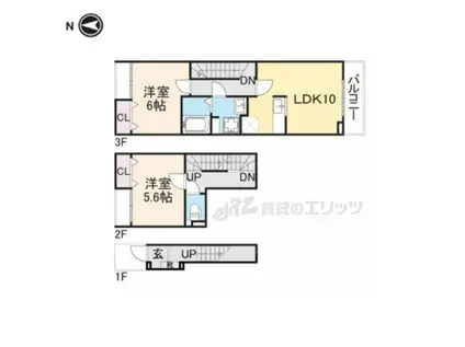 マーベラス・ハート(2LDK/2階)の間取り写真