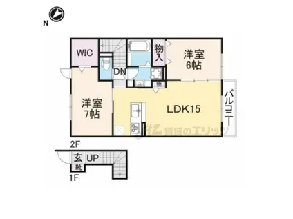 グランパルク(2LDK/2階)の間取り写真