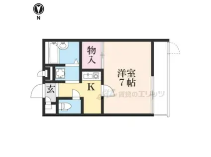 レオパレス萬代橋(1K/1階)の間取り写真