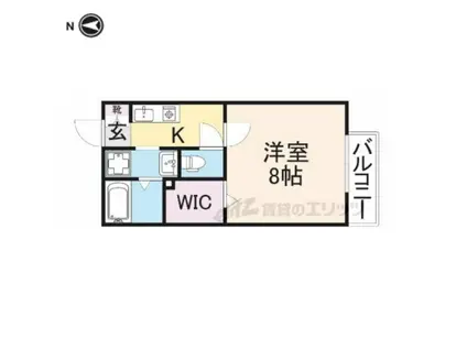 コンフォート(1K/2階)の間取り写真