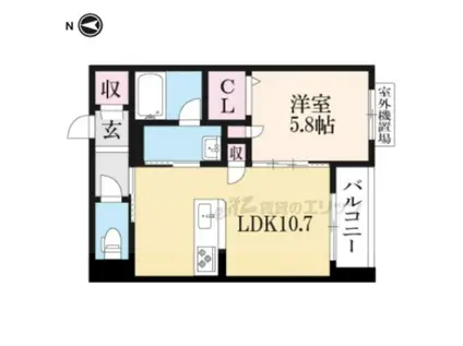 SHAMAISON FORESTA(1LDK/4階)の間取り写真