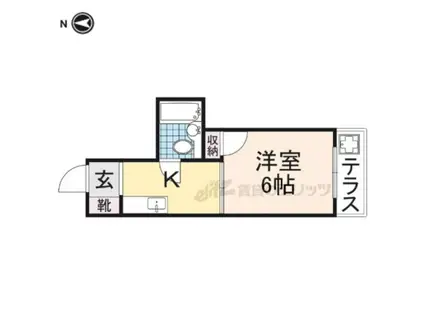 白樺ハイツ大宮(1K/3階)の間取り写真