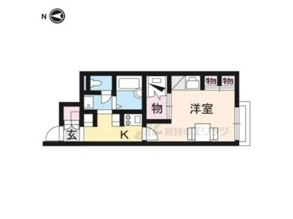 レオパレス悠(1K/1階)の間取り写真