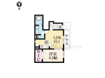 グランディール(1LDK/1階)の間取り写真