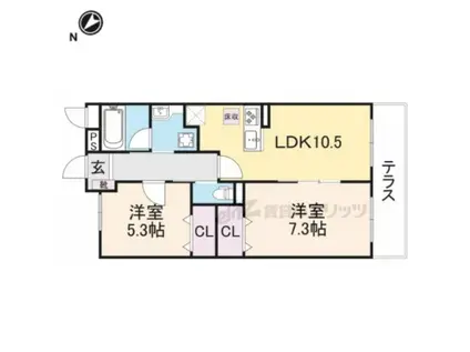 キャッスル ハイム(2LDK/3階)の間取り写真