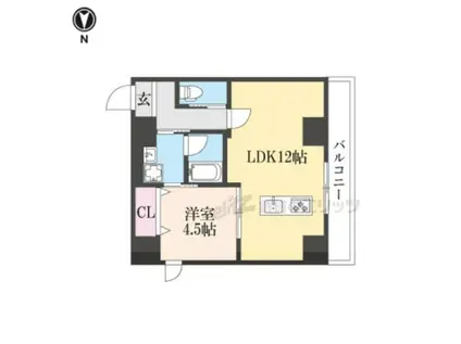 HALE LUANA東山(1LDK/2階)の間取り写真