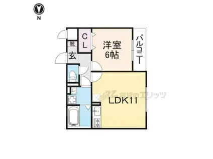 ミレ・グランデ・伏見(1LDK/2階)の間取り写真
