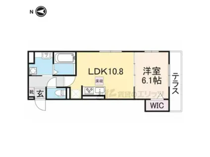 ASUKA(1LDK/1階)の間取り写真