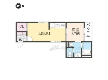 AZUL PREMIO(1LDK/2階)の間取り写真