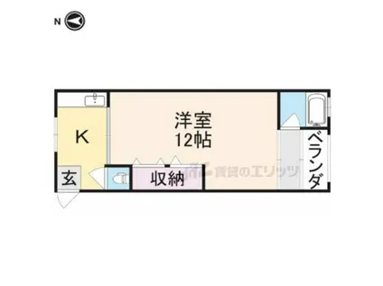 グランコート番館(1K/2階)の間取り写真