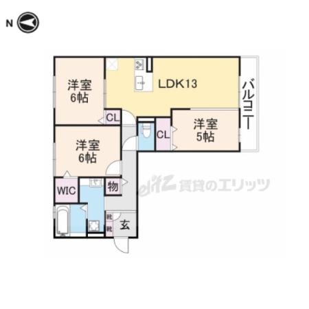 グランヴィラ(3LDK/2階)の間取り写真