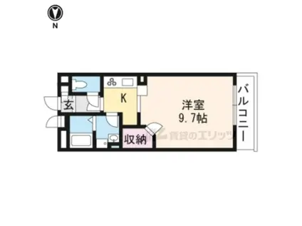 レオネクストエムティ逢坂(1K/1階)の間取り写真