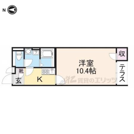 クレイノカンナ(1K/1階)の間取り写真