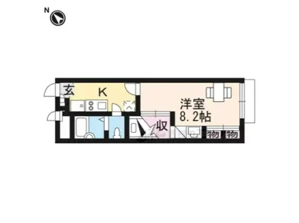 レオパレス寺嶋A(1K/1階)の間取り写真