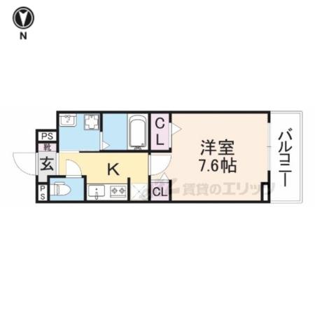 ハルズ HINODE(1K/3階)の間取り写真