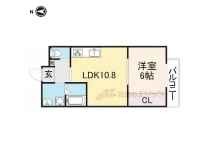 コンフォルタ星田(1LDK/2階)の間取り写真