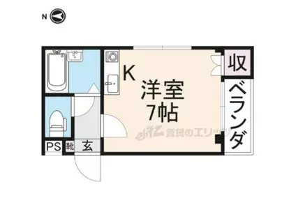プレアール寝屋川緑町(ワンルーム/2階)の間取り写真