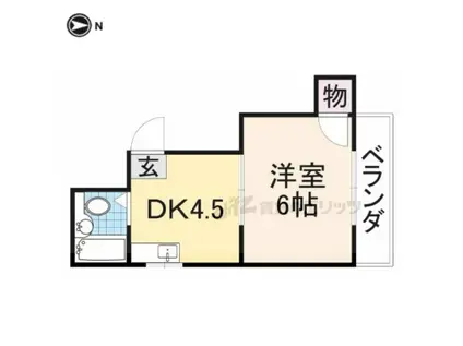 ファミール21(1DK/2階)の間取り写真