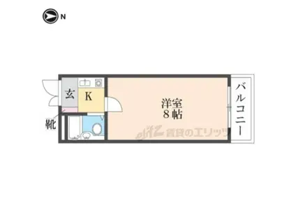 北羅マンション(1K/3階)の間取り写真