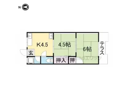 カノープス平松(2DK/2階)の間取り写真