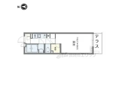 クレイノかもめ(1K/1階)の間取り写真