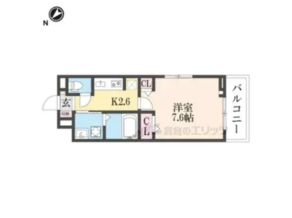 キューポスメゾン(1K/3階)の間取り写真