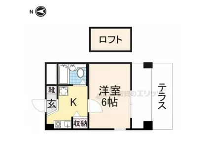 シティパレスJR郡山駅前P2(1K/1階)の間取り写真