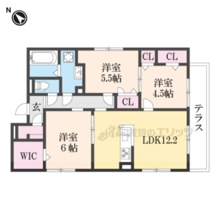 ソシア・セレーノ(3LDK/1階)の間取り写真