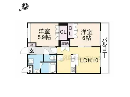 STグランデ(2LDK/2階)の間取り写真