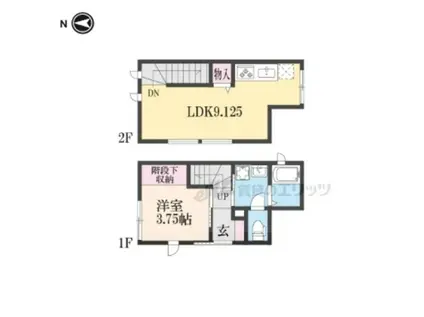 京都市烏丸線 五条駅(京都市営) 徒歩3分 2階建 築2年(1LDK)の間取り写真