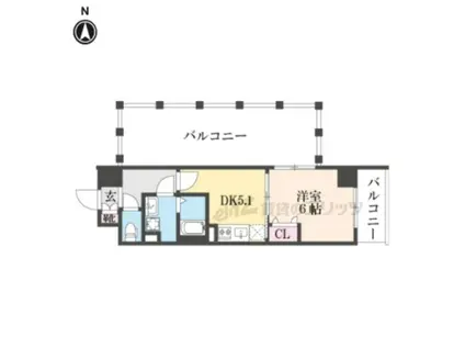 THEORY KYOTO HABITER D.C(1DK/5階)の間取り写真